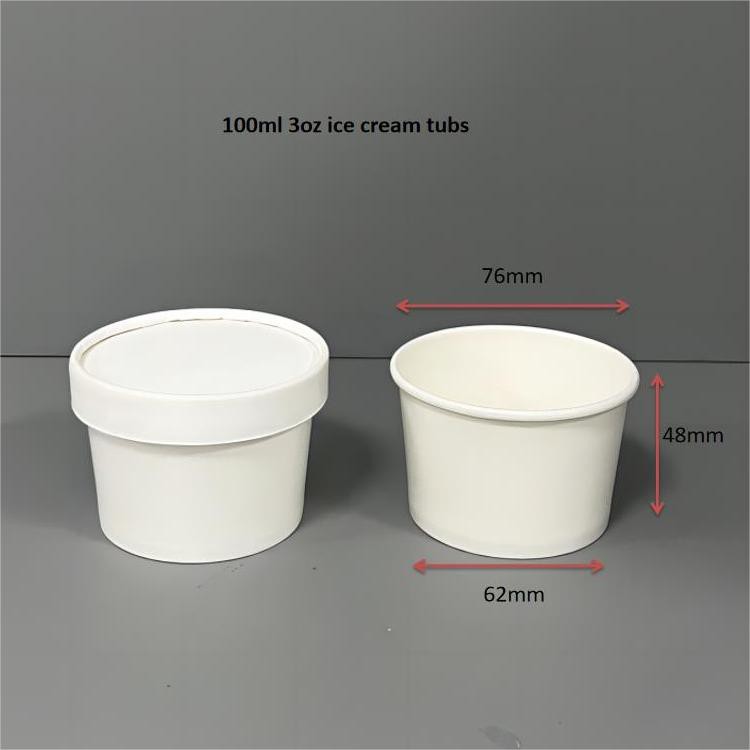 120ml ice cream tub with paper lid 120ml ice cream tub with paper lid