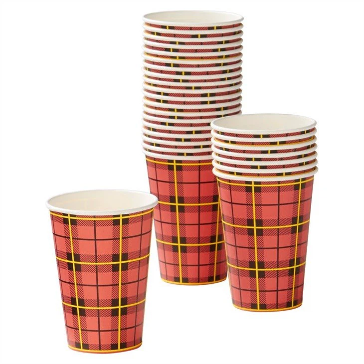 tartan paper cups
